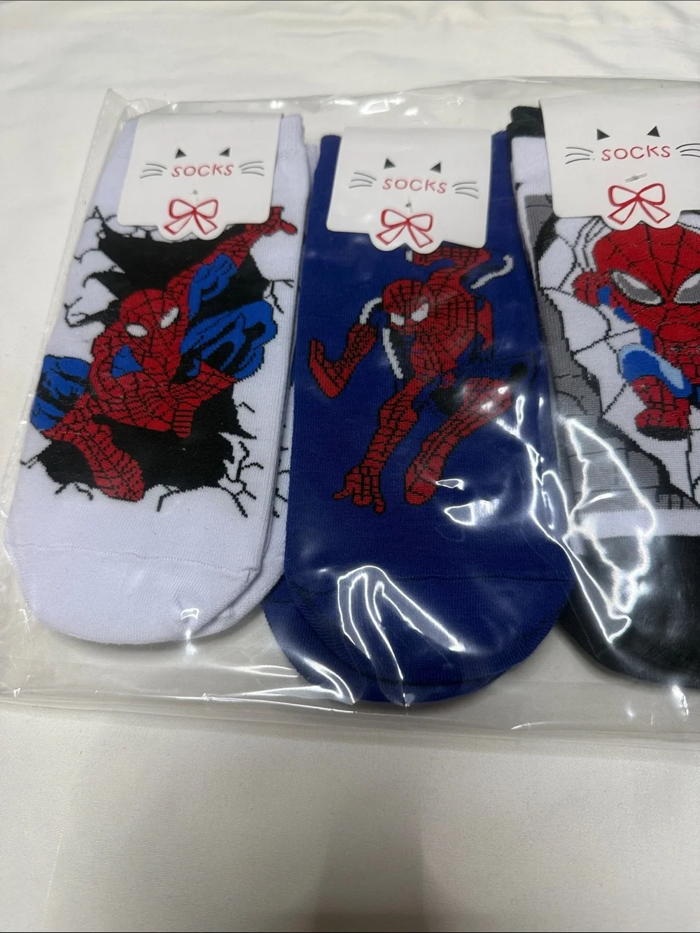 Set of 12 Kids Spider-Themed Ankle Socks - Multicolor (Pack)